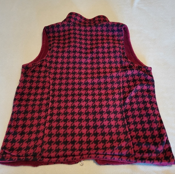 Reversible houndstooth check fleece vest - Picture 2 of 3